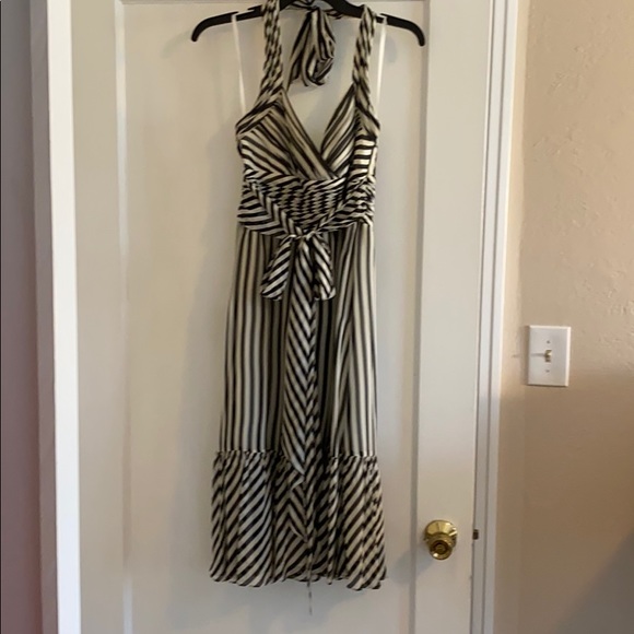 BCBG Maxazria Halter striped dress - Picture 1 of 1